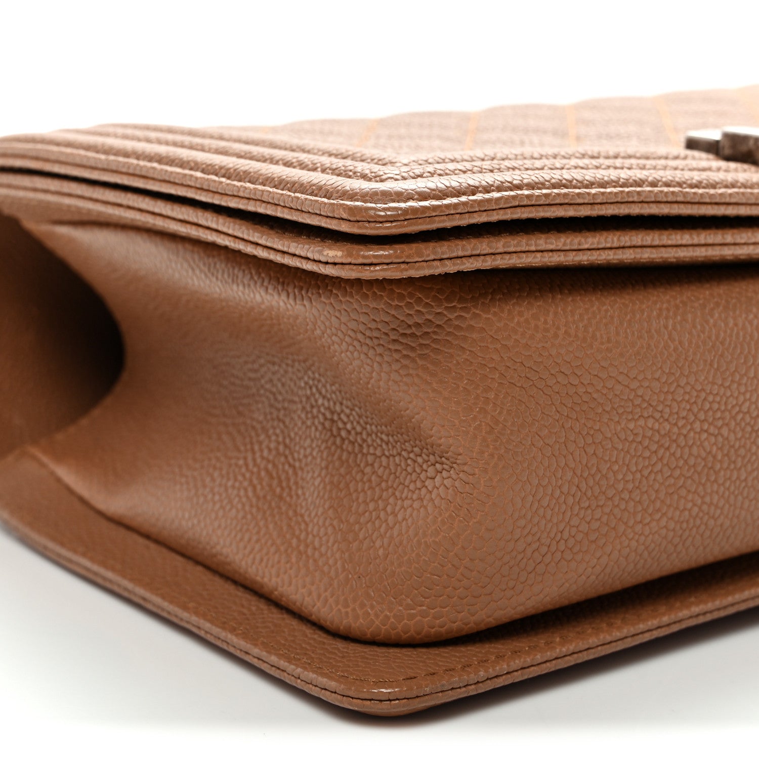 Chanel Caviar Quilted Medium Boy Flap Light Brown 9 of 11