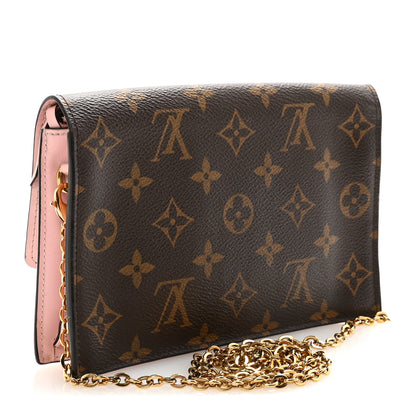 Louis Vuitton Monogram Flore Chain Wallet Rose Ballerine 3 of 9