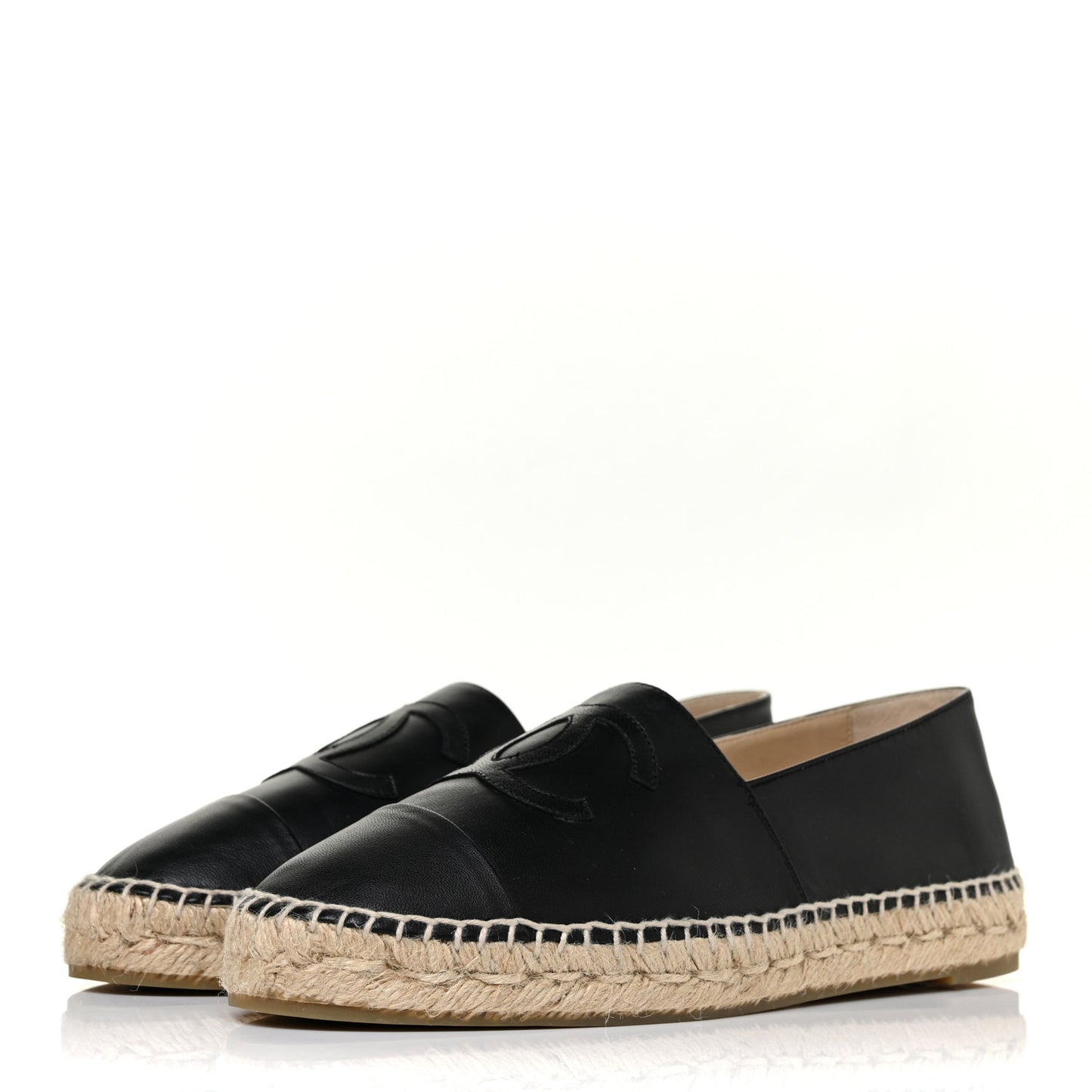 Lambskin CC Espadrilles 40 Black