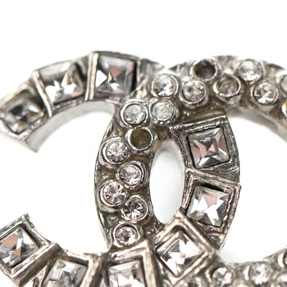 Chanel Baguette Crystal CC Earrings Silver 7 of 8