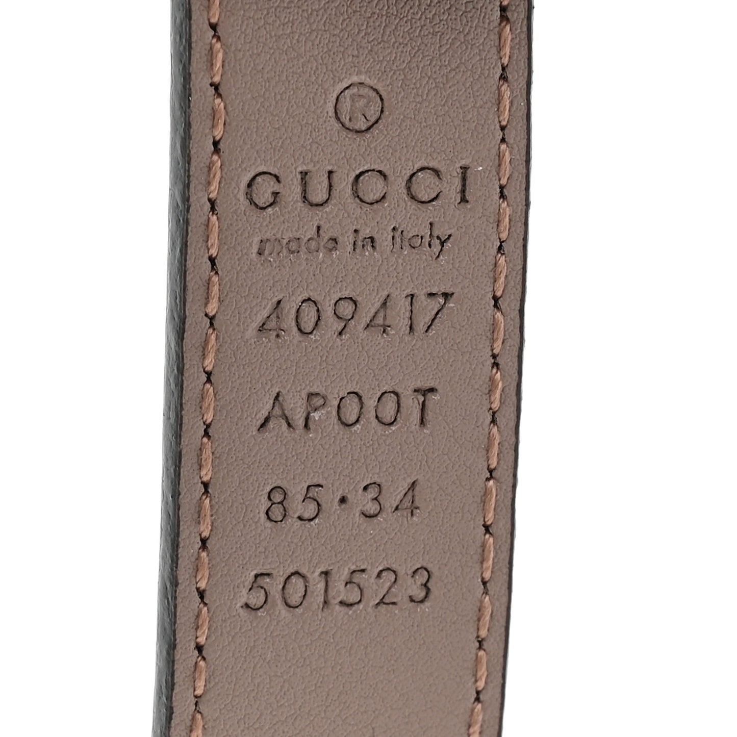 Calfskin Double G 20mm Belt 85 34 Porcelain Rose