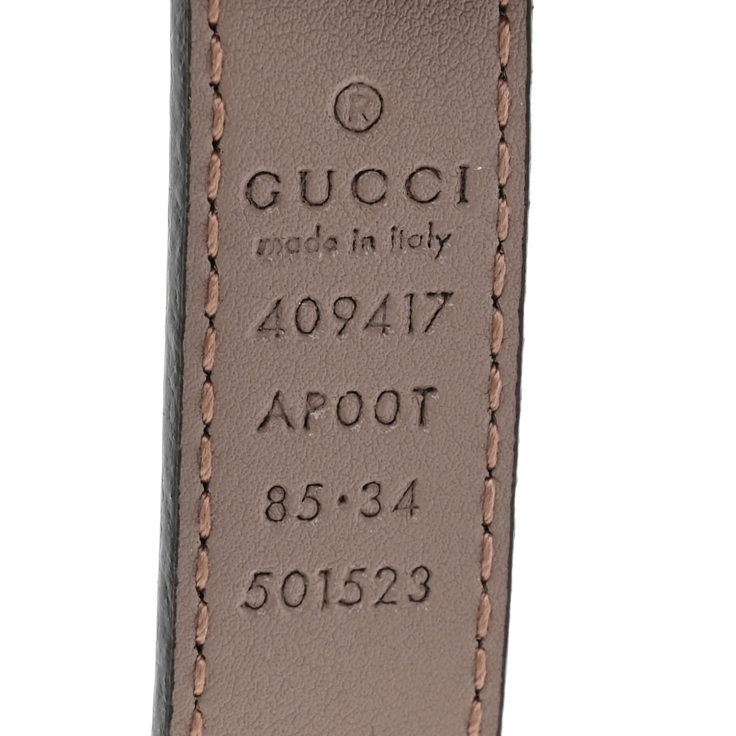 Gucci Calfskin Double G 20mm Belt 85 34 Porcelain Rose 5 of 5
