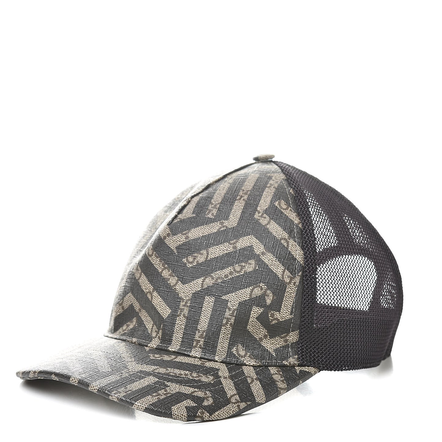 GG Supreme Monogram Caleido Baseball Hat M Black