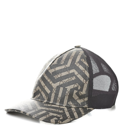 Gucci GG Supreme Monogram Caleido Baseball Hat M Black 1 of 8