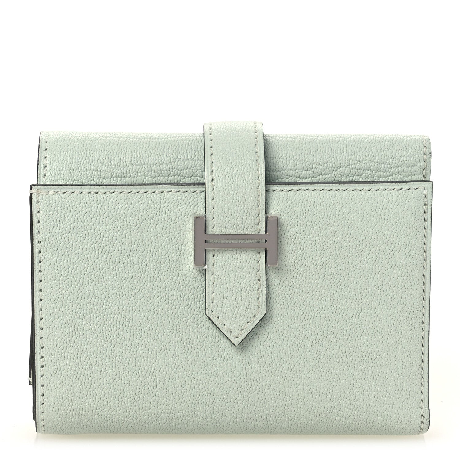 Hermes Chevre Mysore Tri-Fold Compact Bearn Wallet Vert Peppermint 1 of 9