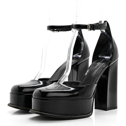 Louis Vuitton Patent Fame Platform Pumps 38.5 Black 3 of 8