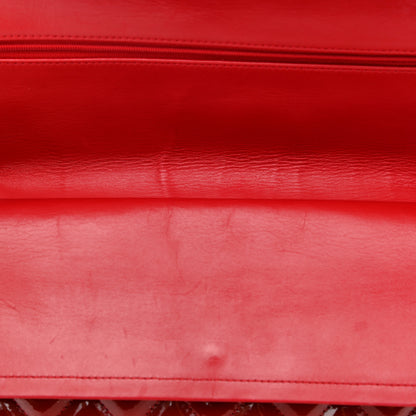 Chanel Patent Quilted Maxi Double Flap Red 12 of 16