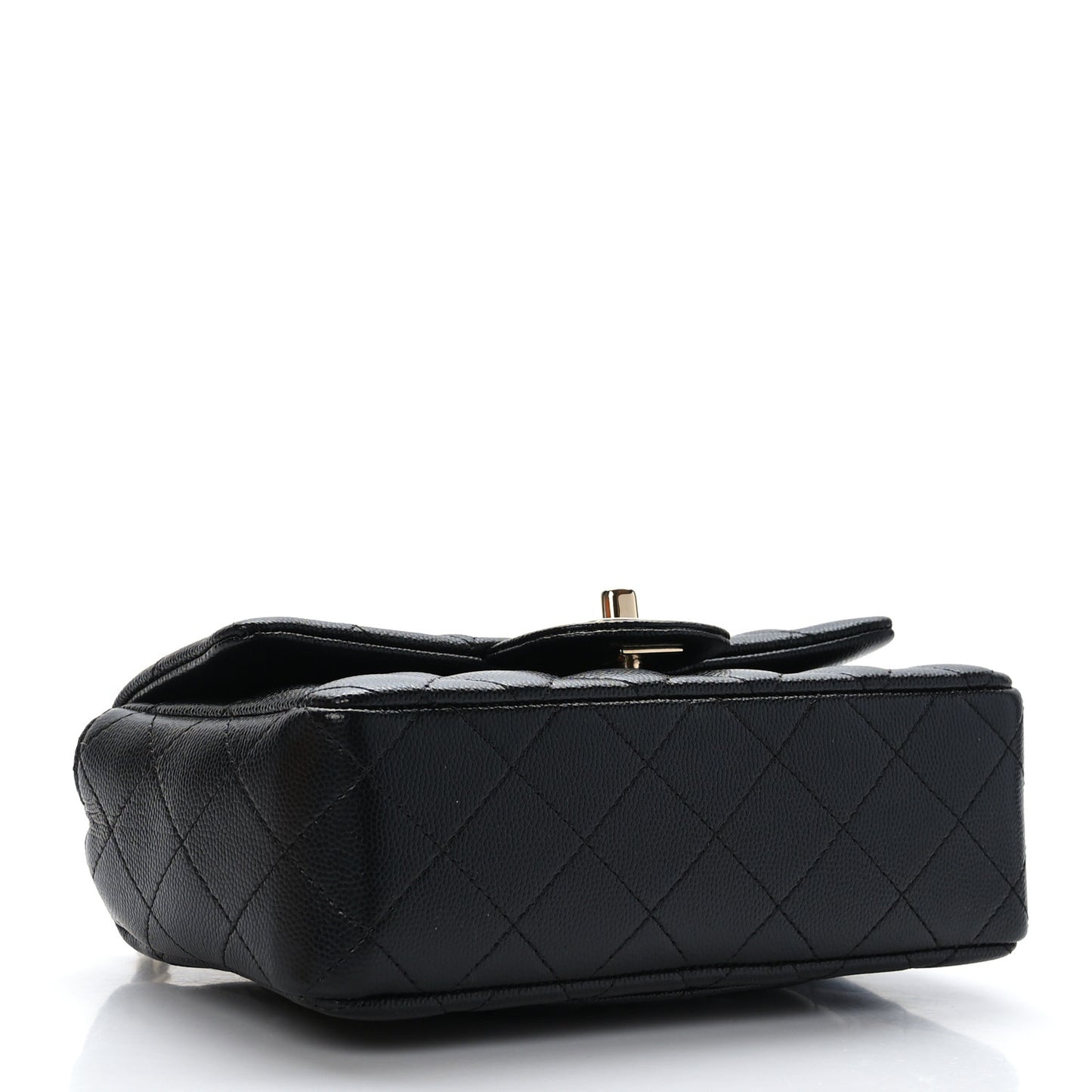 Caviar Quilted Mini Rectangular Flap Black