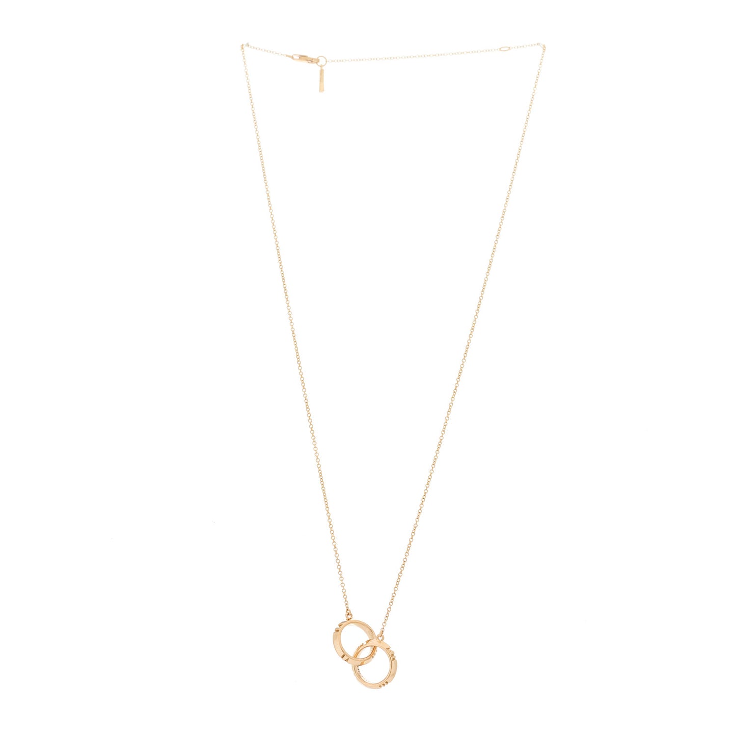 18K Rose Gold Interlocking Atlas Open Pendant Necklace