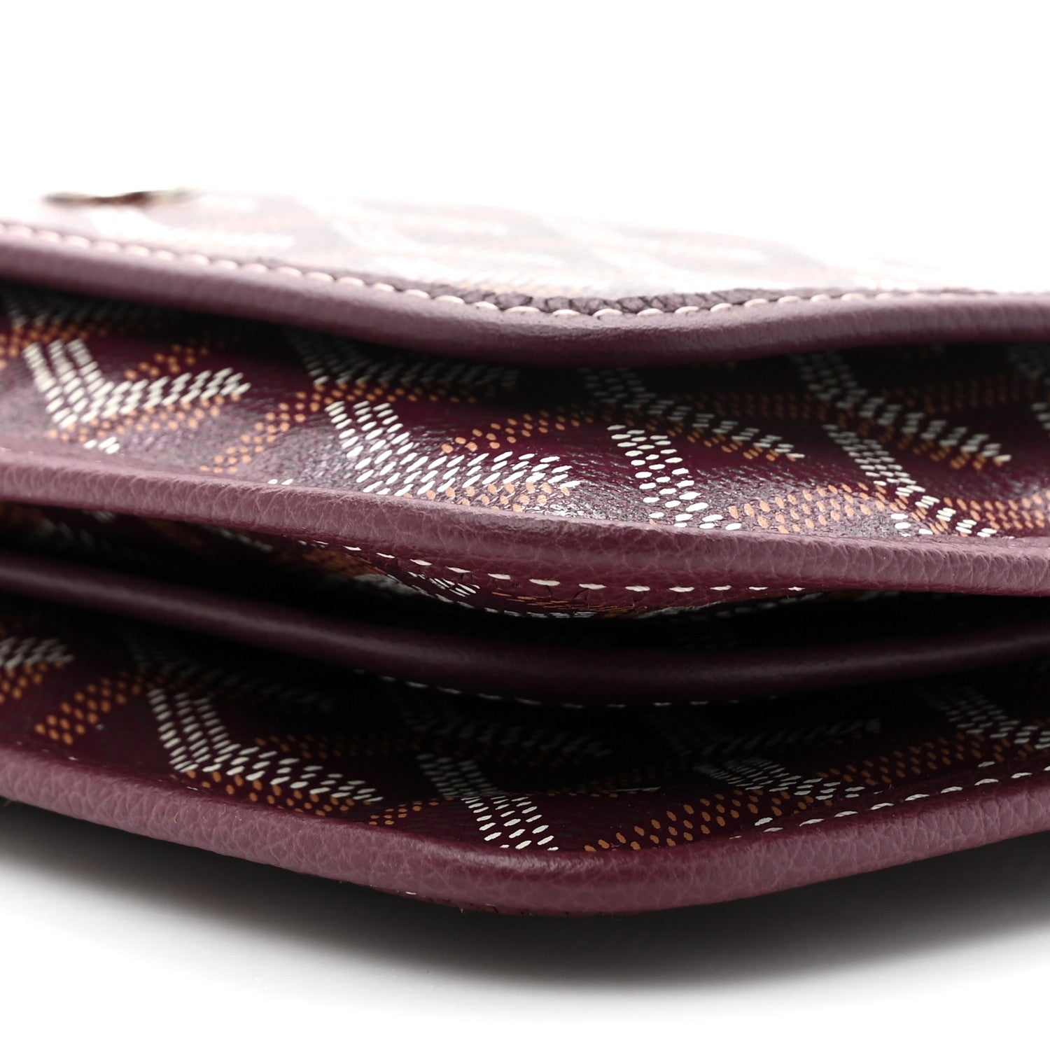 Goyard Goyardine Plumet Wallet Clutch Burgundy 10 of 11