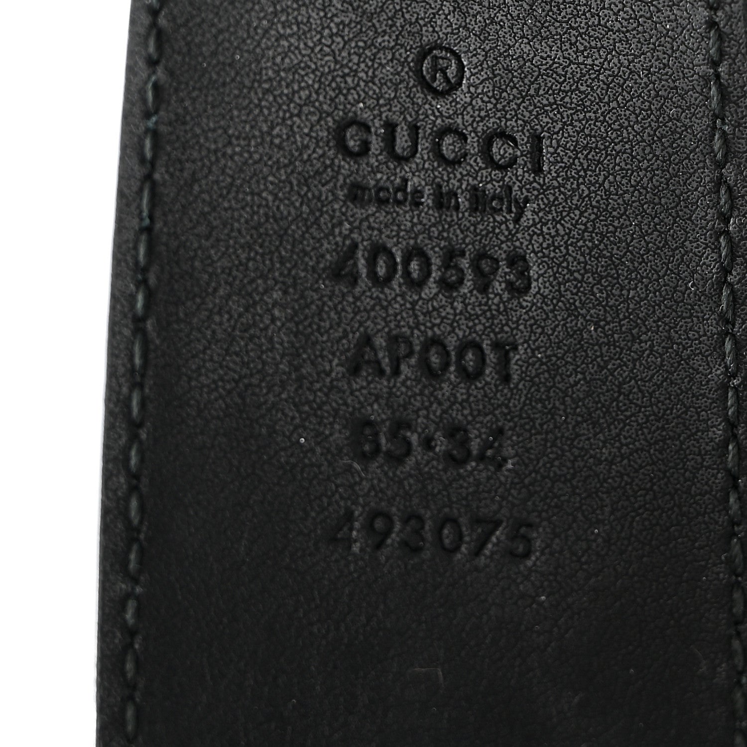 Gucci Calfskin Double G 85 34 Belt Black 3 of 5