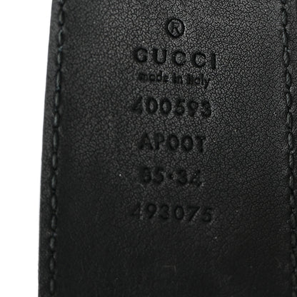 Gucci Calfskin Double G 85 34 Belt Black 3 of 5