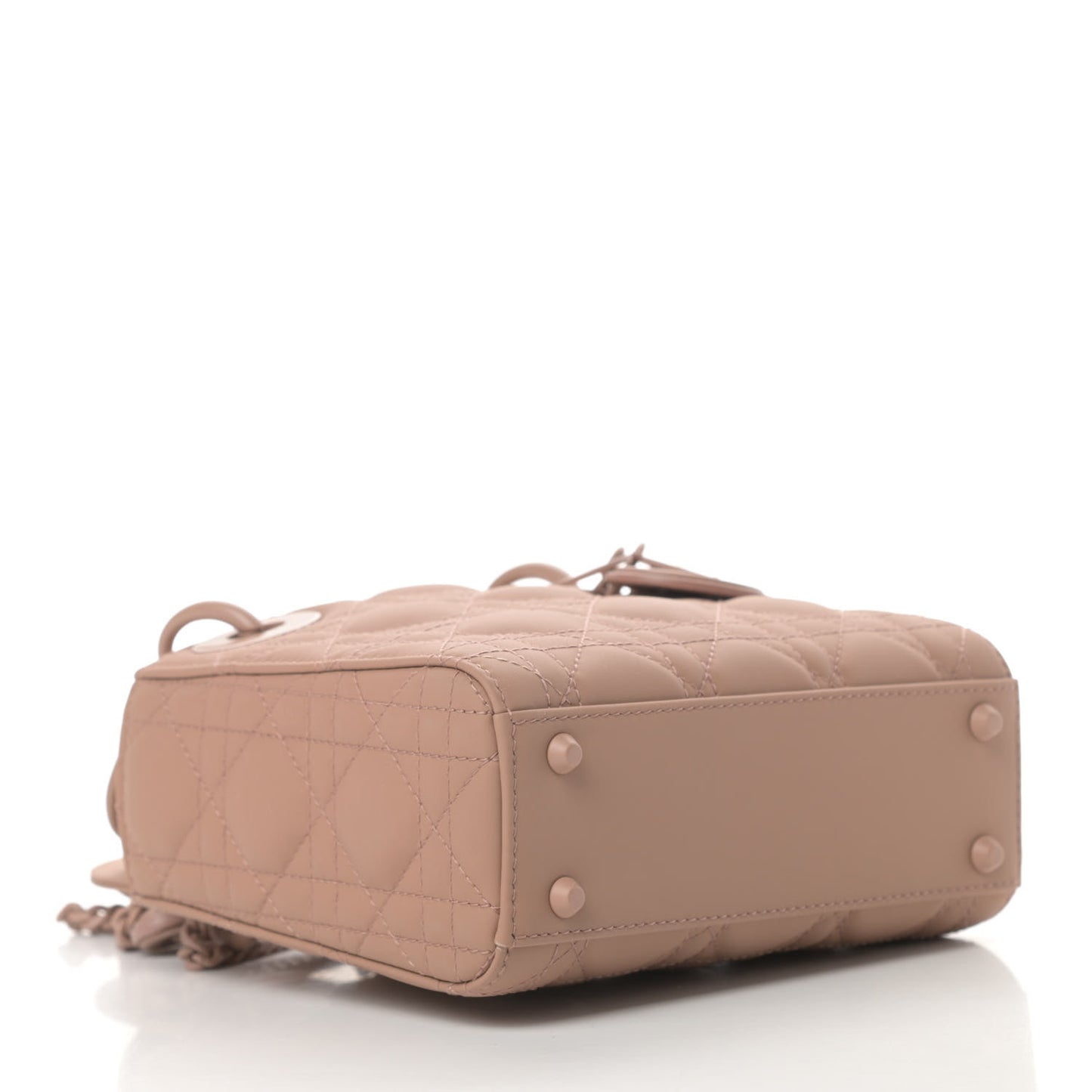 Ultra Matte Calfskin Cannage Mini Lady Dior Light Beige