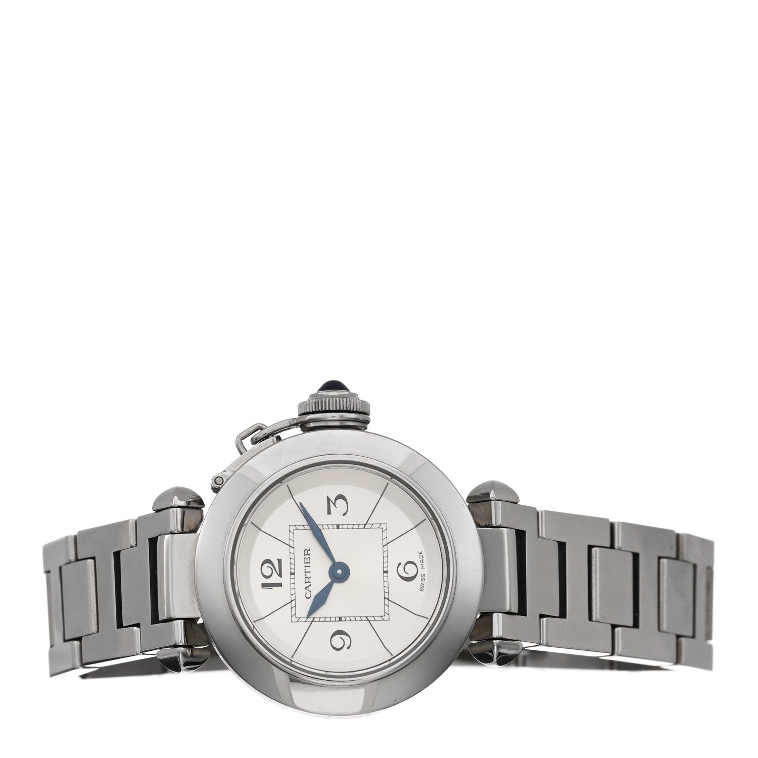 Cartier Stainless Steel 27mm Miss Pasha Quartz Watch Silver 2 of 5