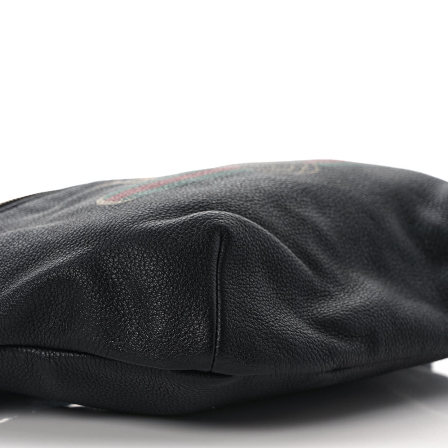Grained Calfskin Logo Belt Bag Black