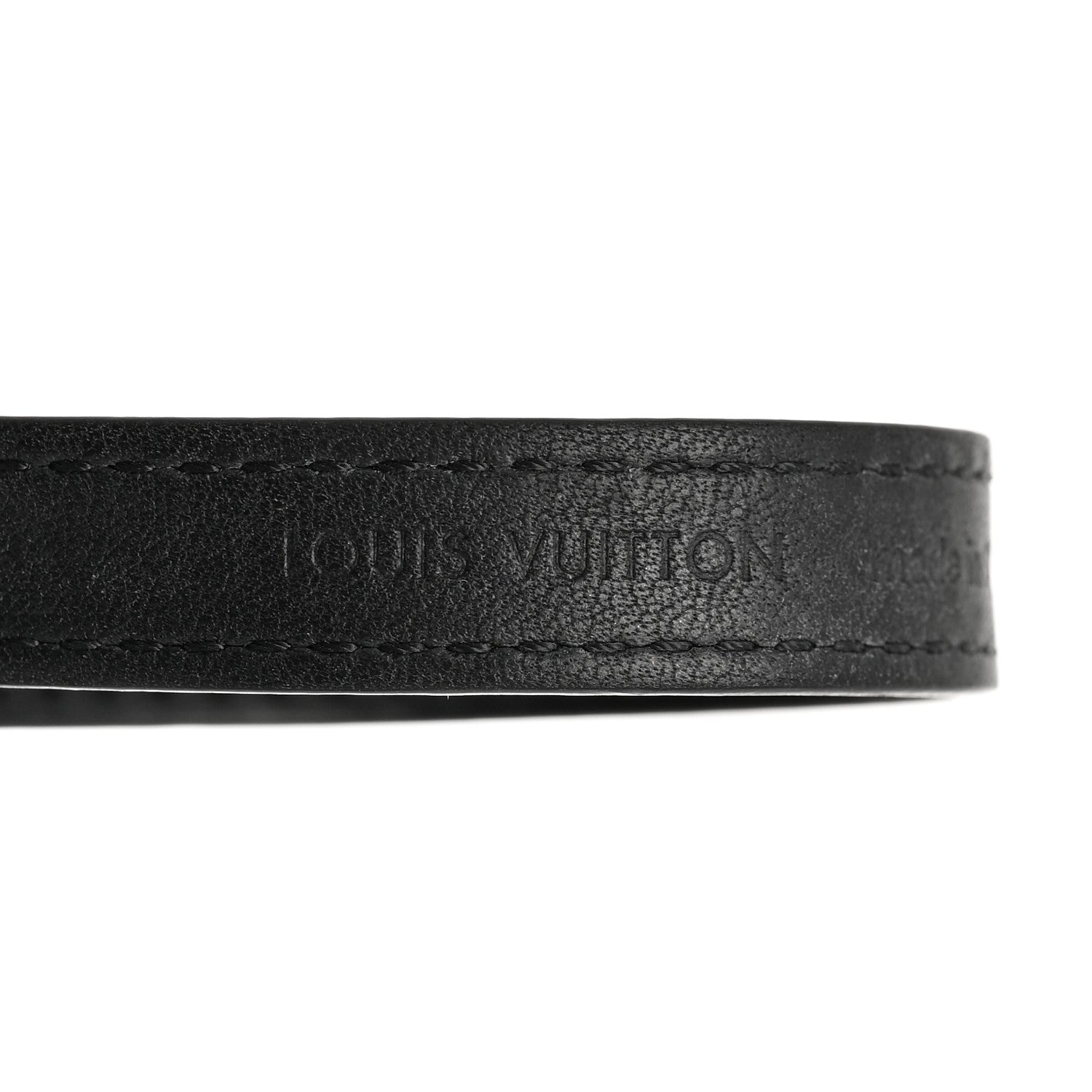 Louis Vuitton Leather Double Wrap Bracelet Black 4 of 8