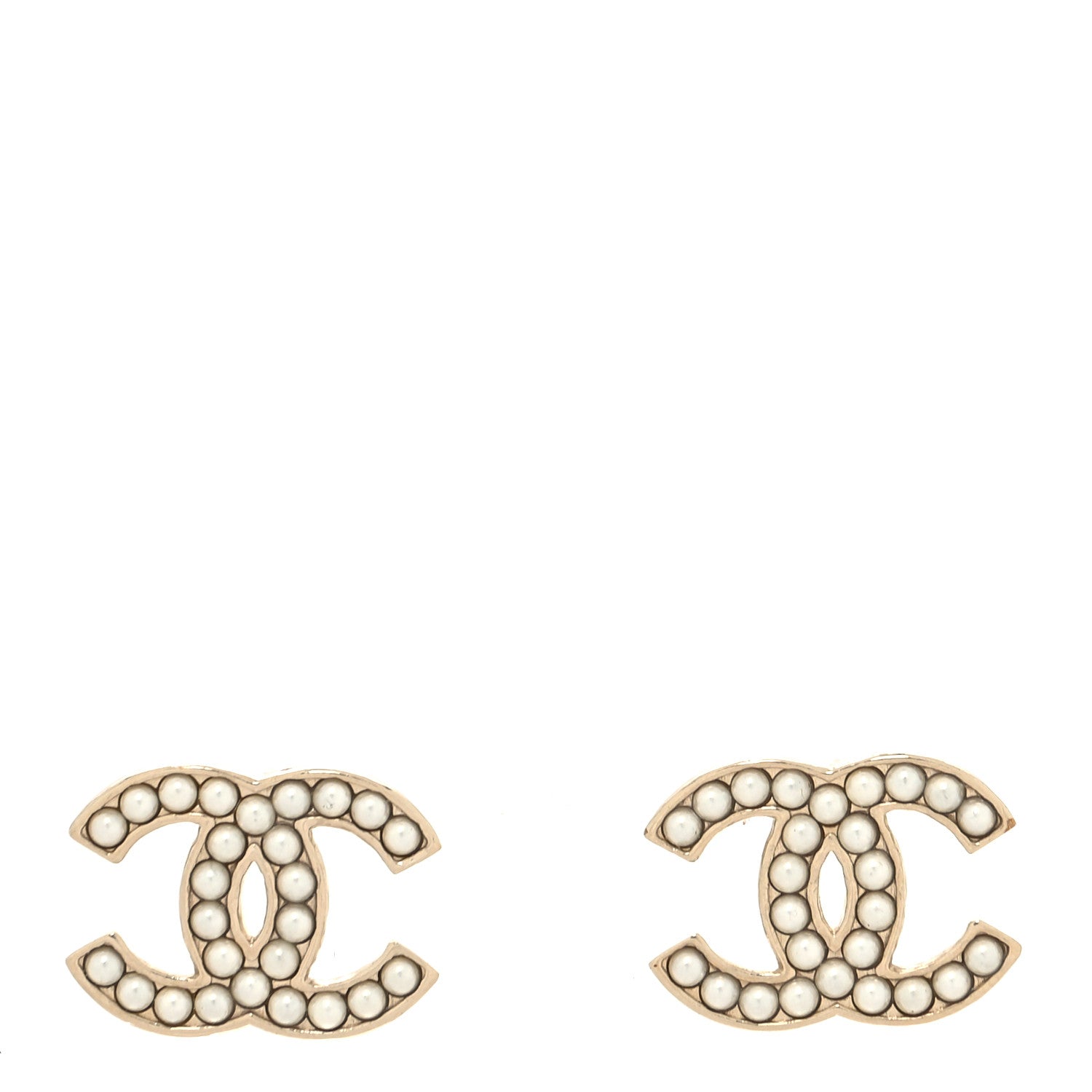 Chanel Pearl CC Earrings Gold 1 of 4