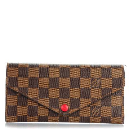 Louis Vuitton Damier Ebene Josephine Wallet Red 1 of 10