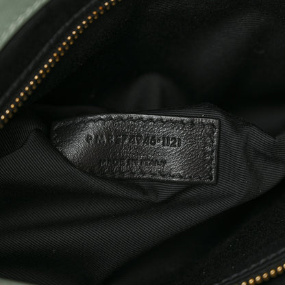 Saint Laurent Suede Y Quilted Monogram Medium Loulou Chain Satchel Vert Opaline 7 of 13