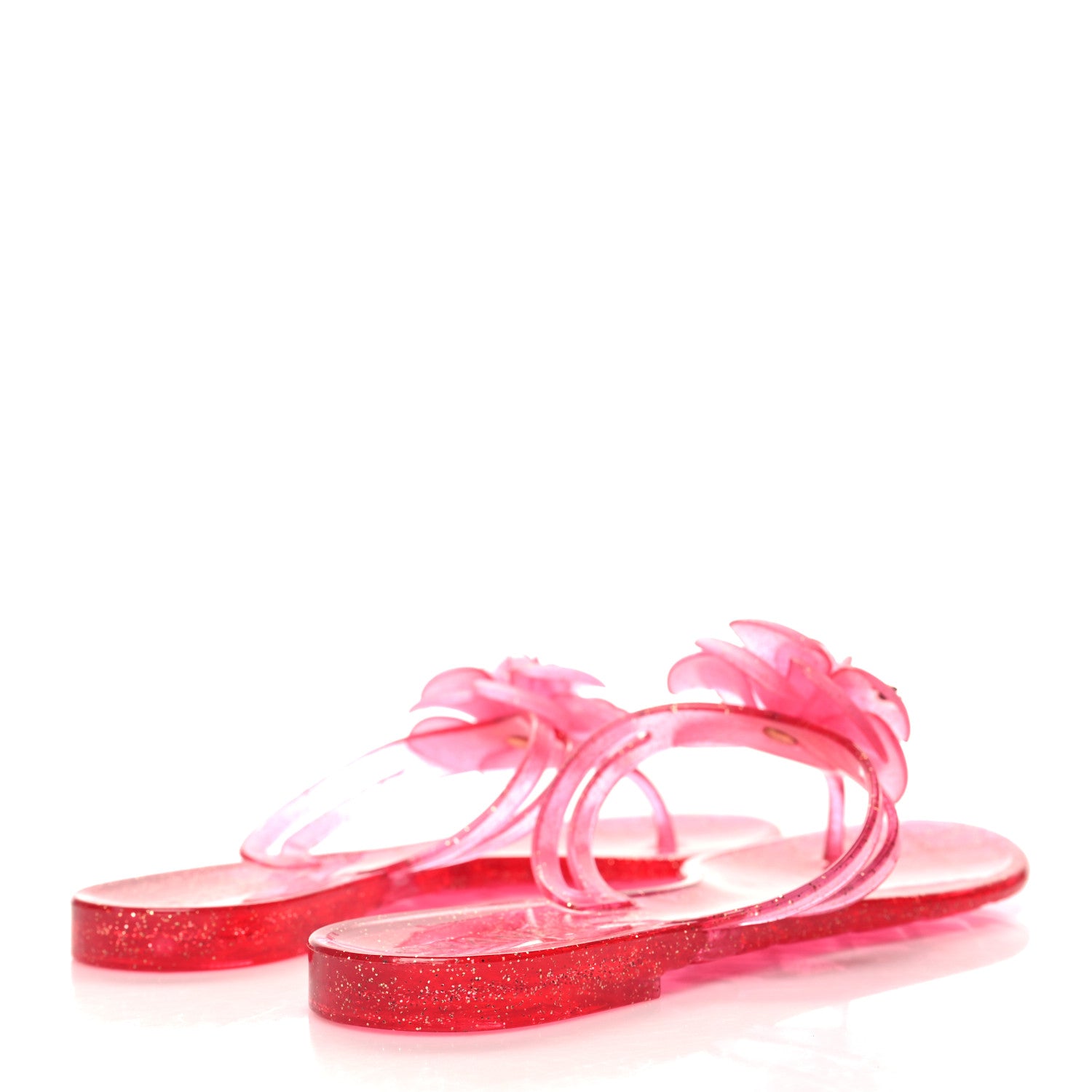 Chanel Glitter Jelly Camellia Thong Sandals 39 Pink 4 of 6