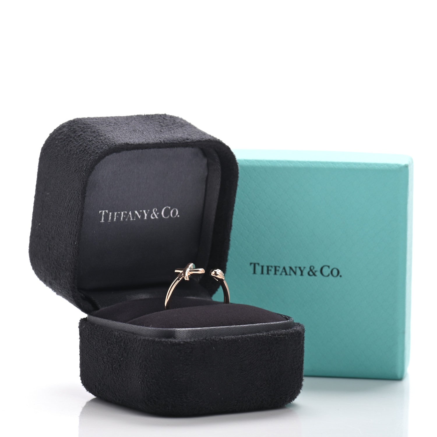Tiffany 18K Rose Gold Diamond Paloma Picasso Graffiti X Wire Ring 52 6 5 of 5