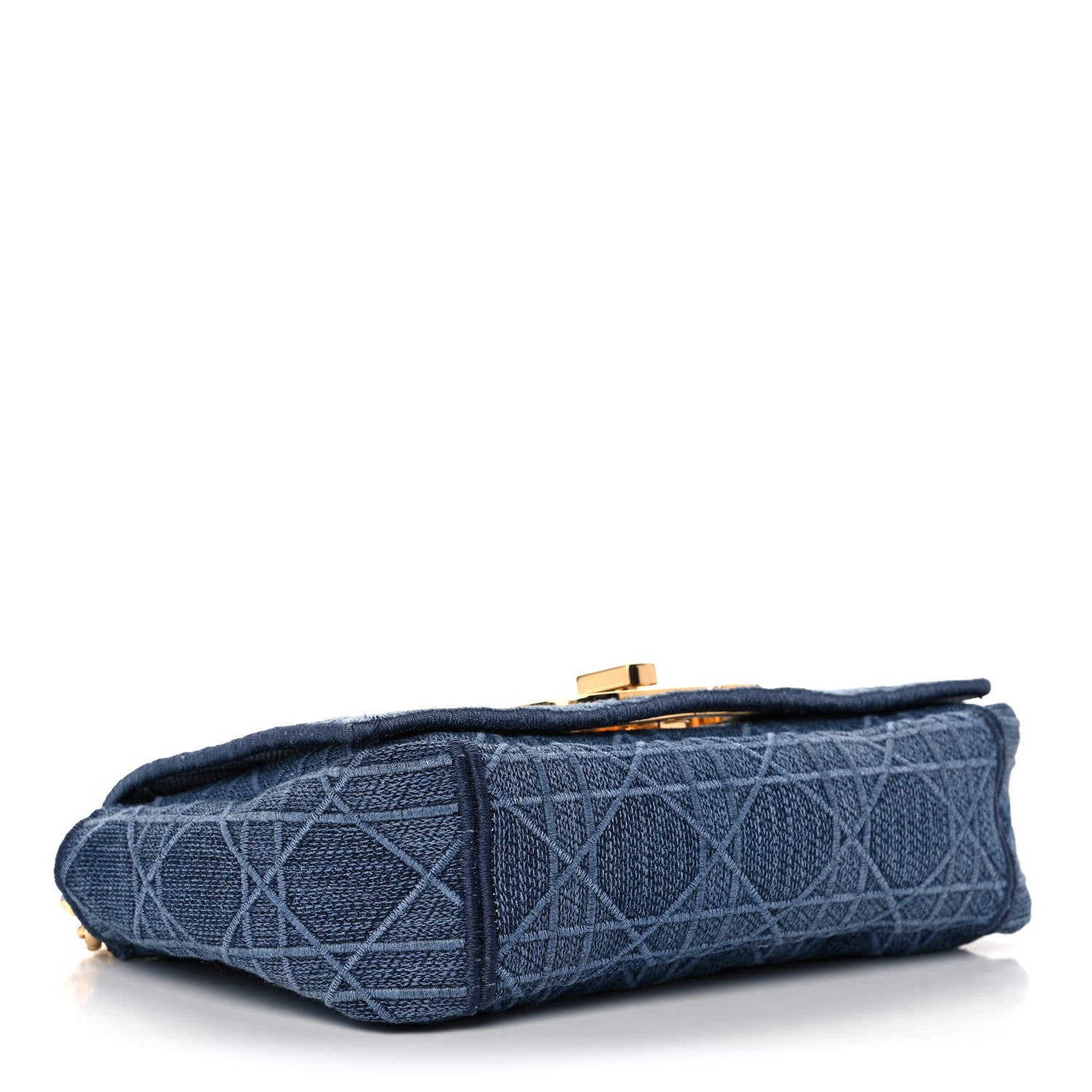 Christian Dior Denim Cannage Small Caro Bag Blue 4 of 10