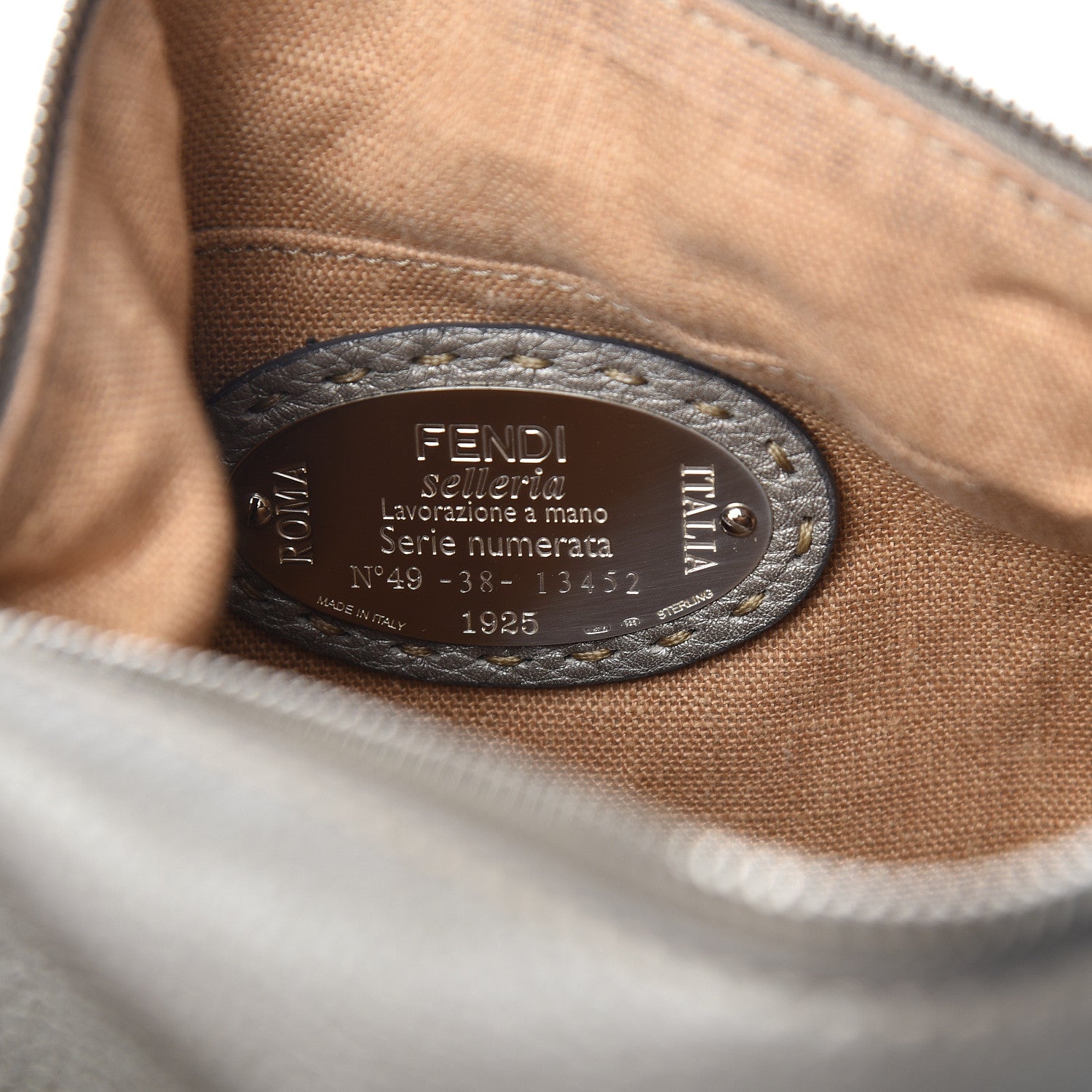 Fendi Cuoio Romano Selleria Crossbody Peltro 5 of 10