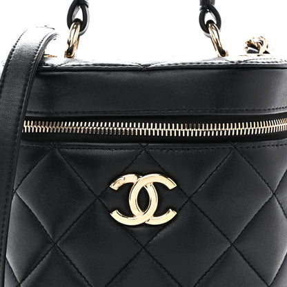 Chanel Lambskin Quilted Trendy Vanity Case Black 8 of 14