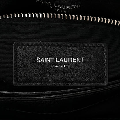 Saint Laurent Calfskin Y Quilted Monogram Toy Loulou Crossbody Bag Black 6 of 13