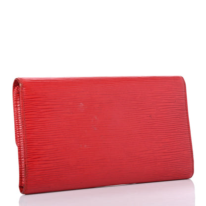 Louis Vuitton Epi Porte Tresor International Wallet Castillan Red 2 of 4