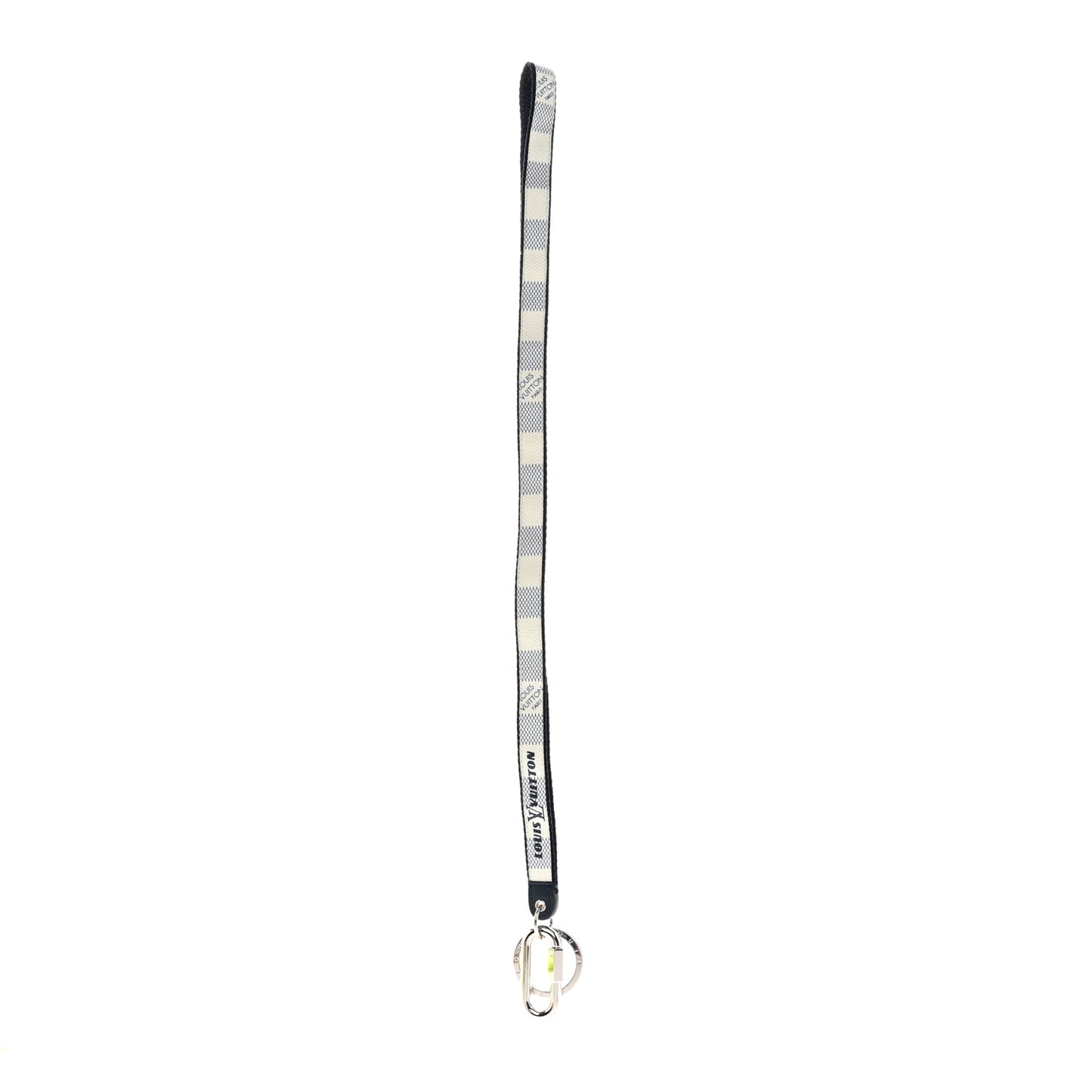 Damier Coastline Lanyard Key Holder White