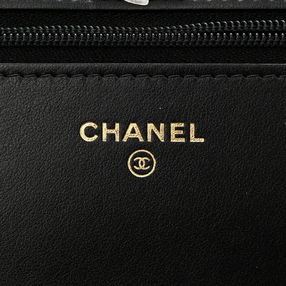 Chanel Pearly Caviar Quilted Fit For You Wallet On Chain WOC Black 6 of 11