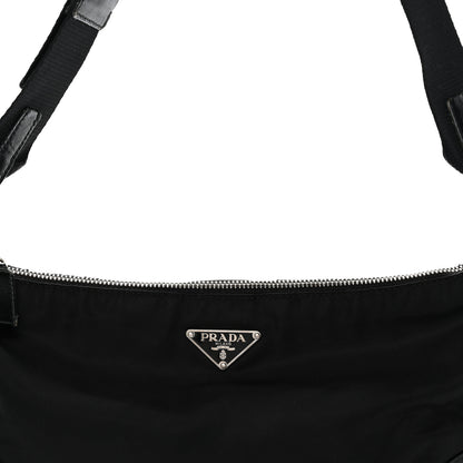 Prada Tessuto Light Nylon Soft Calf Shoulder Bag Black 7 of 14