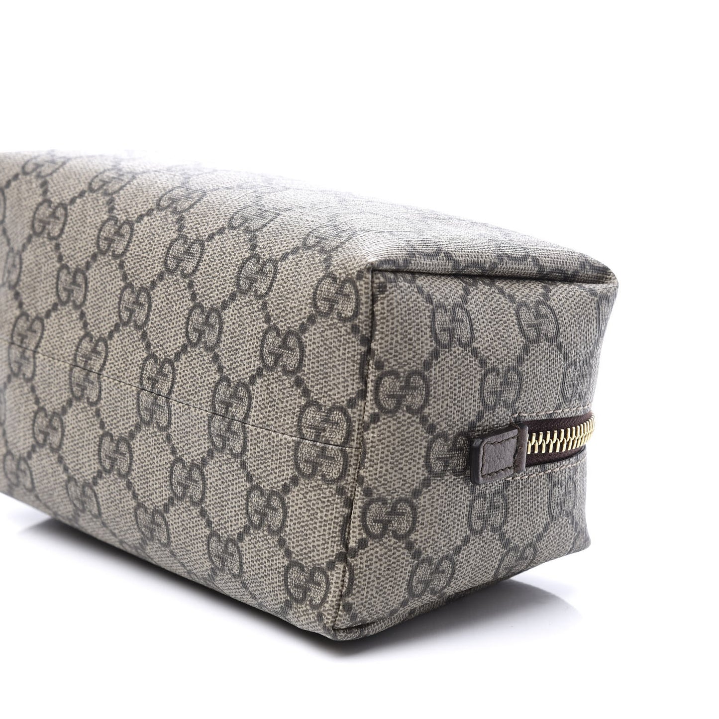 Soft GG Supreme Monogram Calfskin Medium Ophidia Cosmetic Case Beige Ebony New Acero