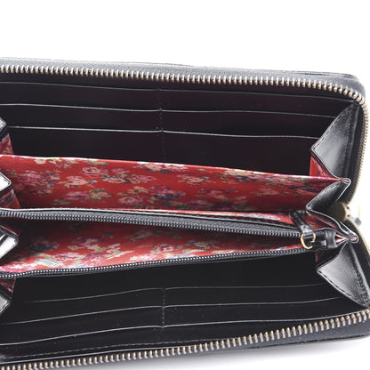 Gucci Calfskin Web Trapuntata GG Zip Around Wallet Black 5 of 9