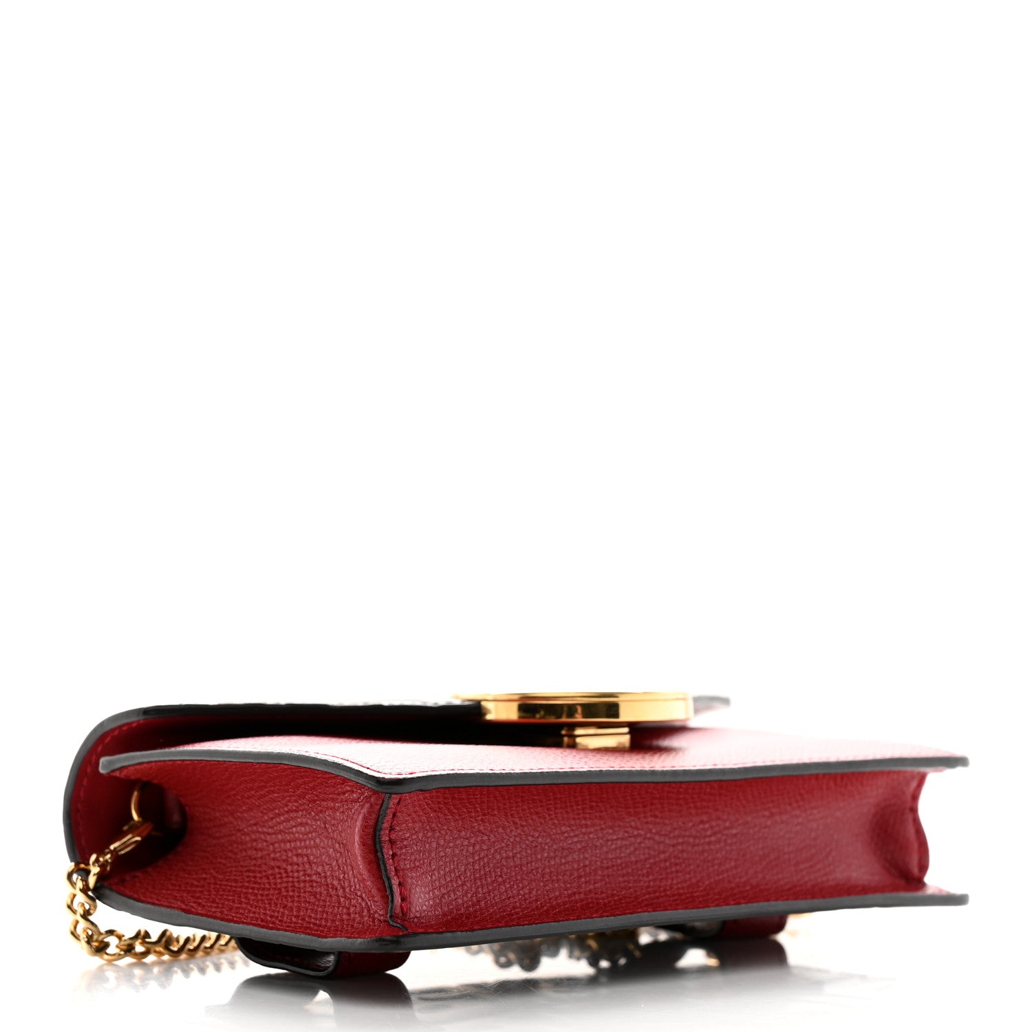 Fendi Vitello Cruise F is Fendi Bi-Color FF 1974 Embossed Envelope Belt Bag Maya Black Fragola 4 of 14