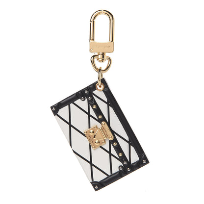 Louis Vuitton Petite Malle Malletage Bag Charm Key Holder White 1 of 3