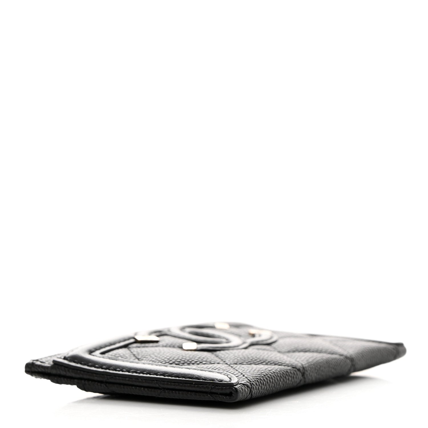 Chanel Caviar Quilted Filigree Card Holder Black 4 of 9