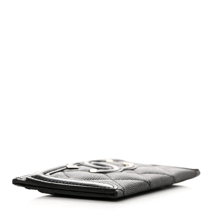Chanel Caviar Quilted Filigree Card Holder Black 4 of 9
