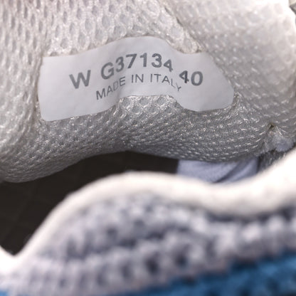 Chanel Braided Raffia Womens CC Sneakers 40 Blue Beige 9 of 11