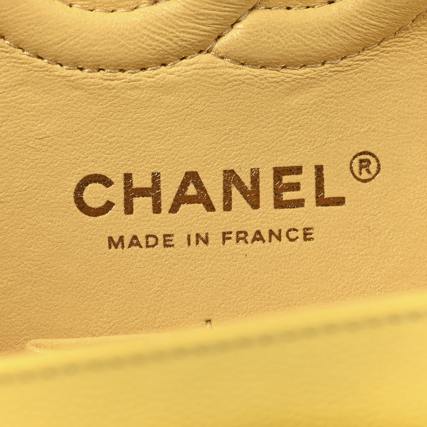 Chanel Caviar Quilted Small Double Flap Light Yellow 6 of 11