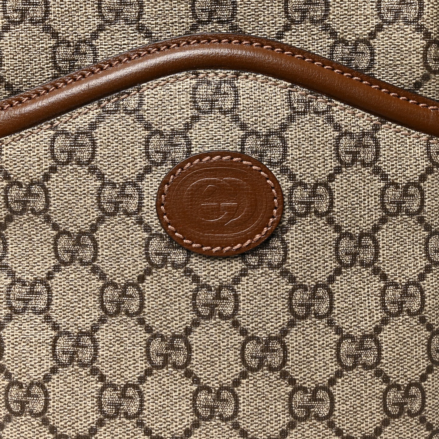 GG Supreme Monogram Sling Backpack Brown