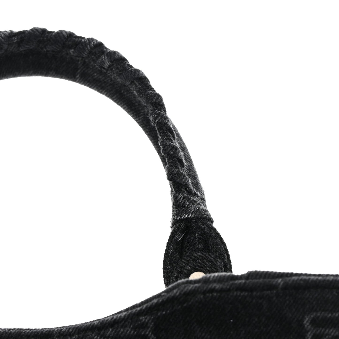 Washed Denim BB Monogram Neo Cagole City Handbag Black