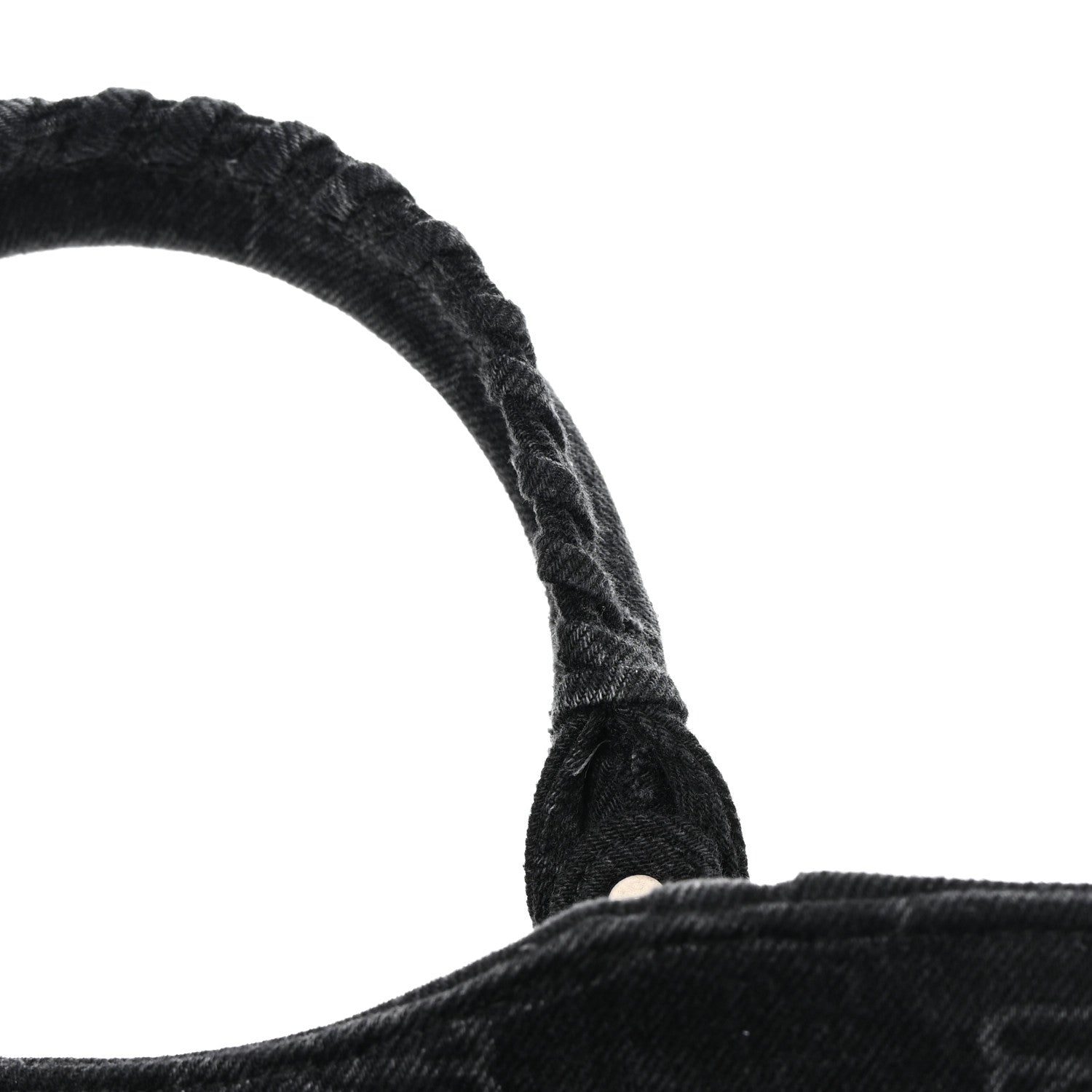 Balenciaga Washed Denim BB Monogram Neo Cagole City Handbag Black 11 of 13
