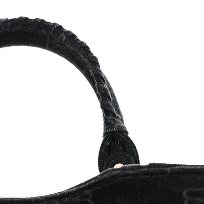 Balenciaga Washed Denim BB Monogram Neo Cagole City Handbag Black 11 of 13