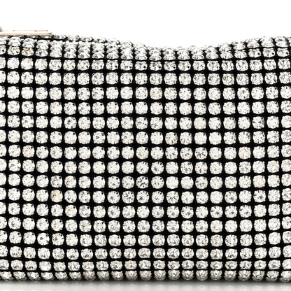 Alexander Wang Mesh Crystal Rhinestone Mini Heiress Pouch Black Silver 8 of 10