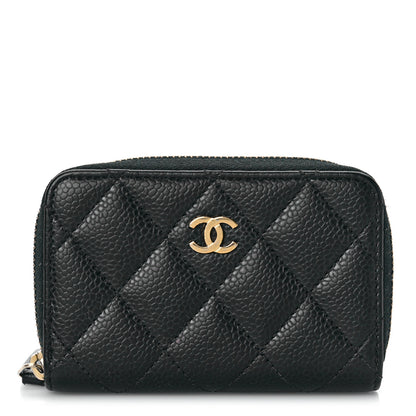 Chanel Caviar Quilted Zip Coin Purse Black 1 of 10
