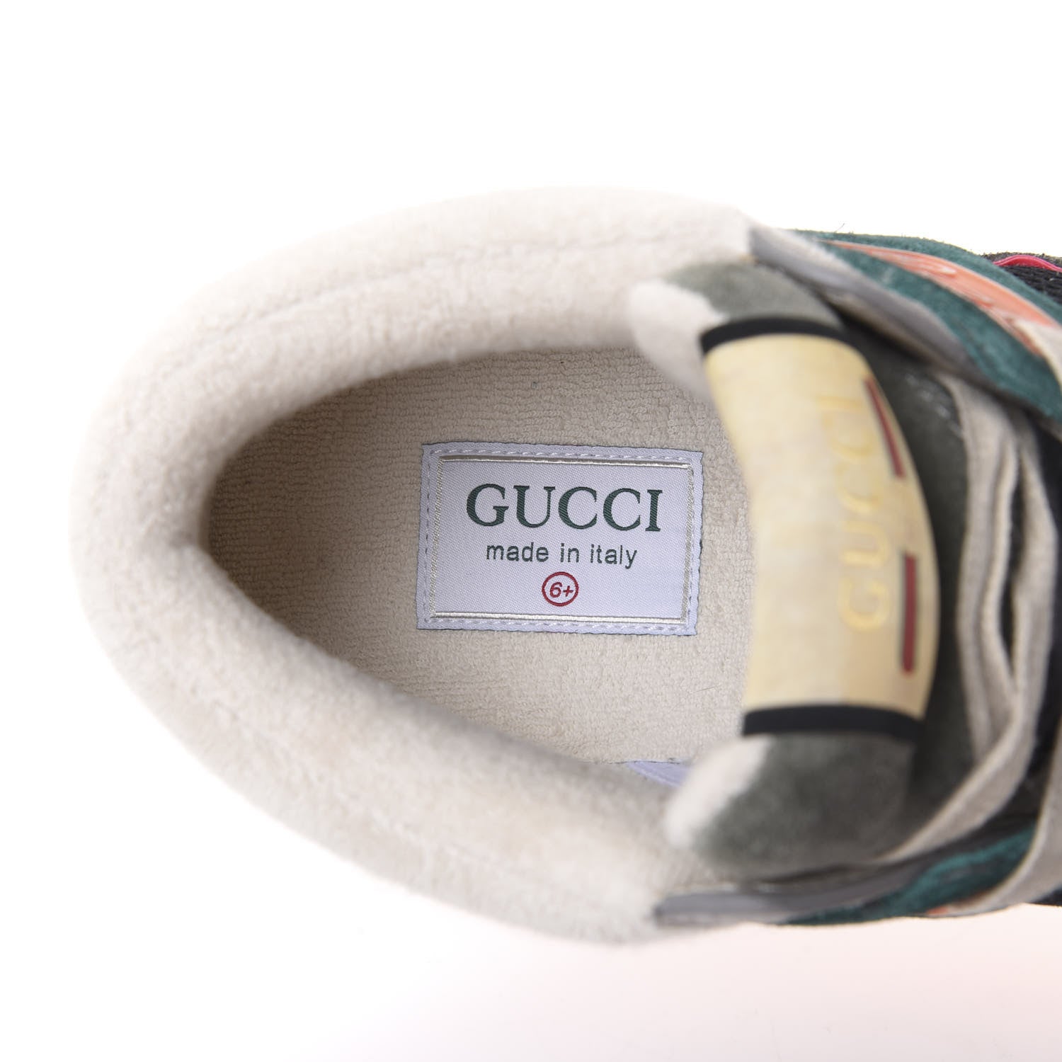 Gucci Suede Calfskin Mens Ultrapace Sneakers 6.5 Turquoise Grey 7 of 7