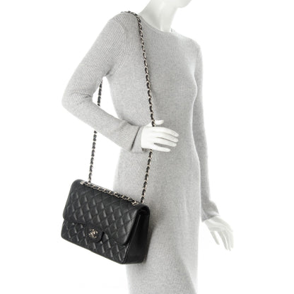 Chanel Caviar Quilted Jumbo Double Flap Black 2 of 7