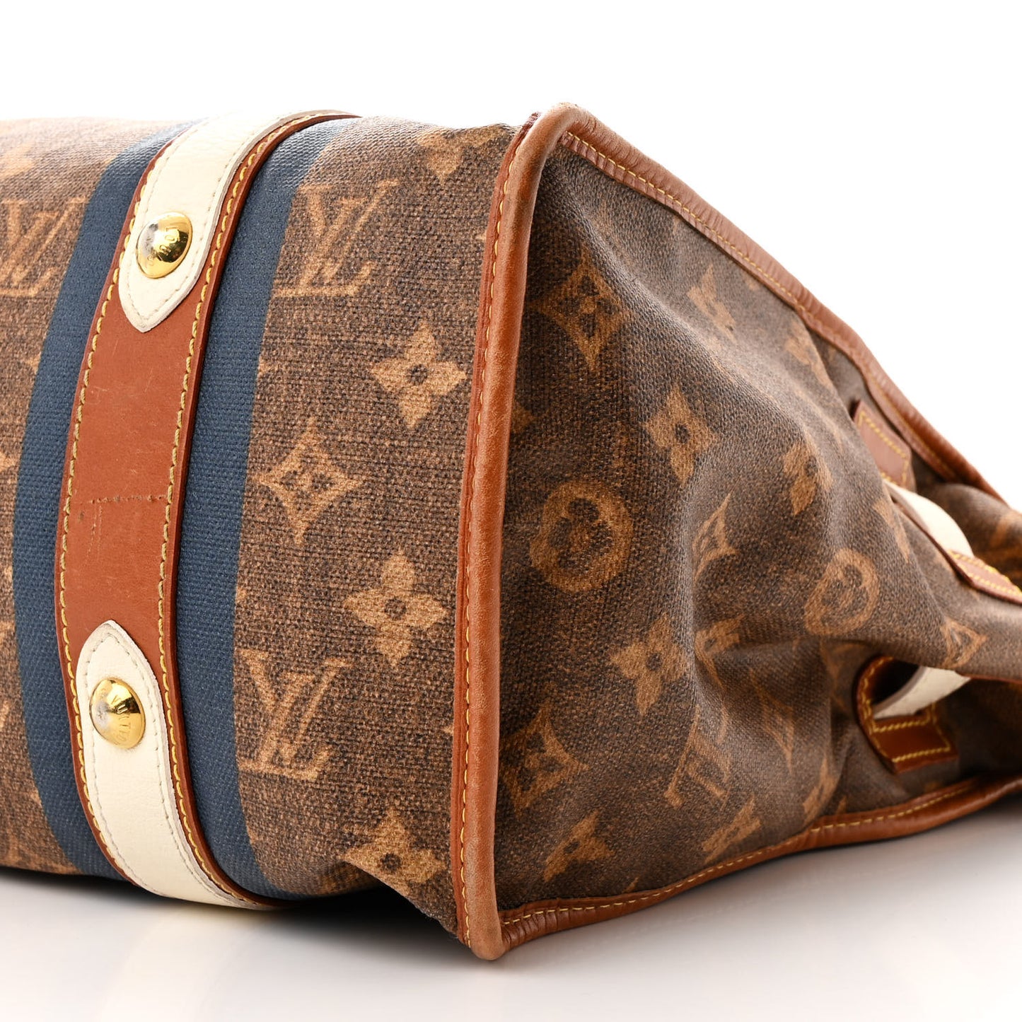 Monogram Rayures Tisse Sac GM Blue